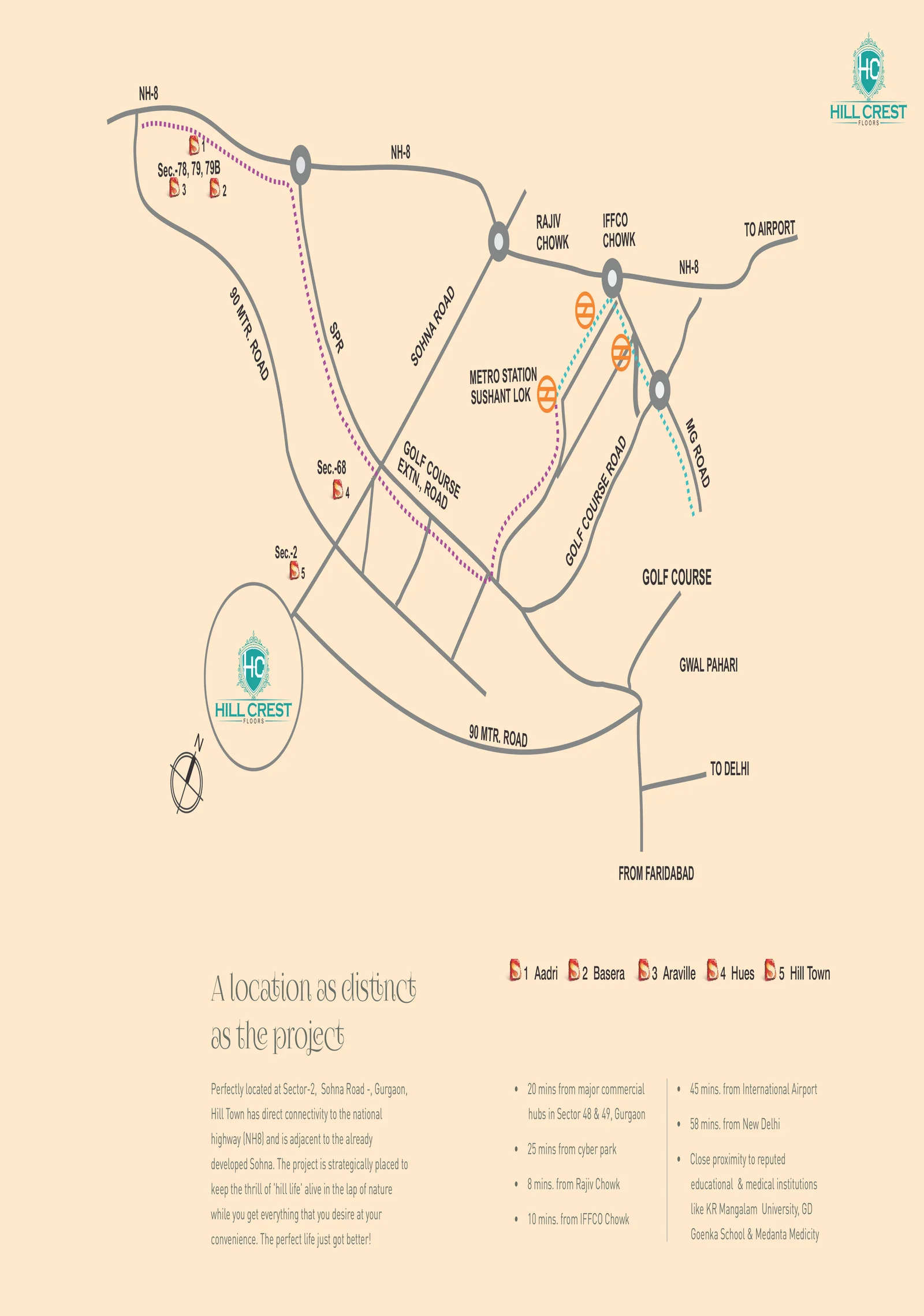True Habitat Luxe Residency 112 Location Map