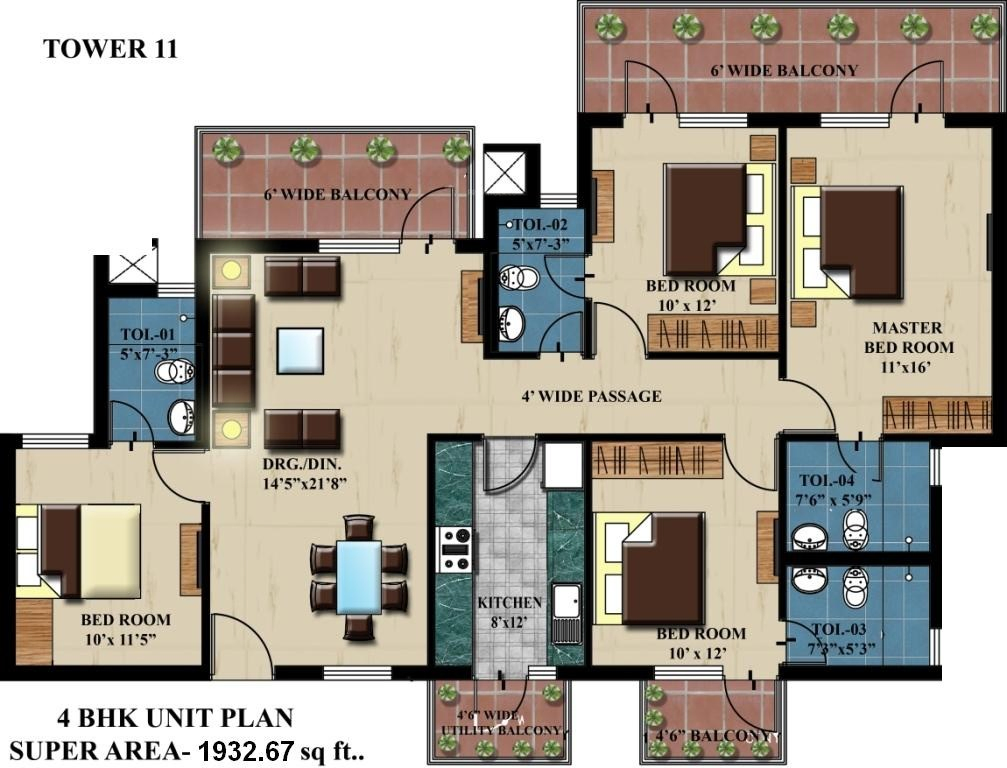 Piedmont Taksila Heights Floor Plan
