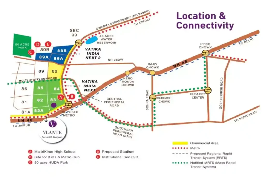 Vatika V'Lante Location Map