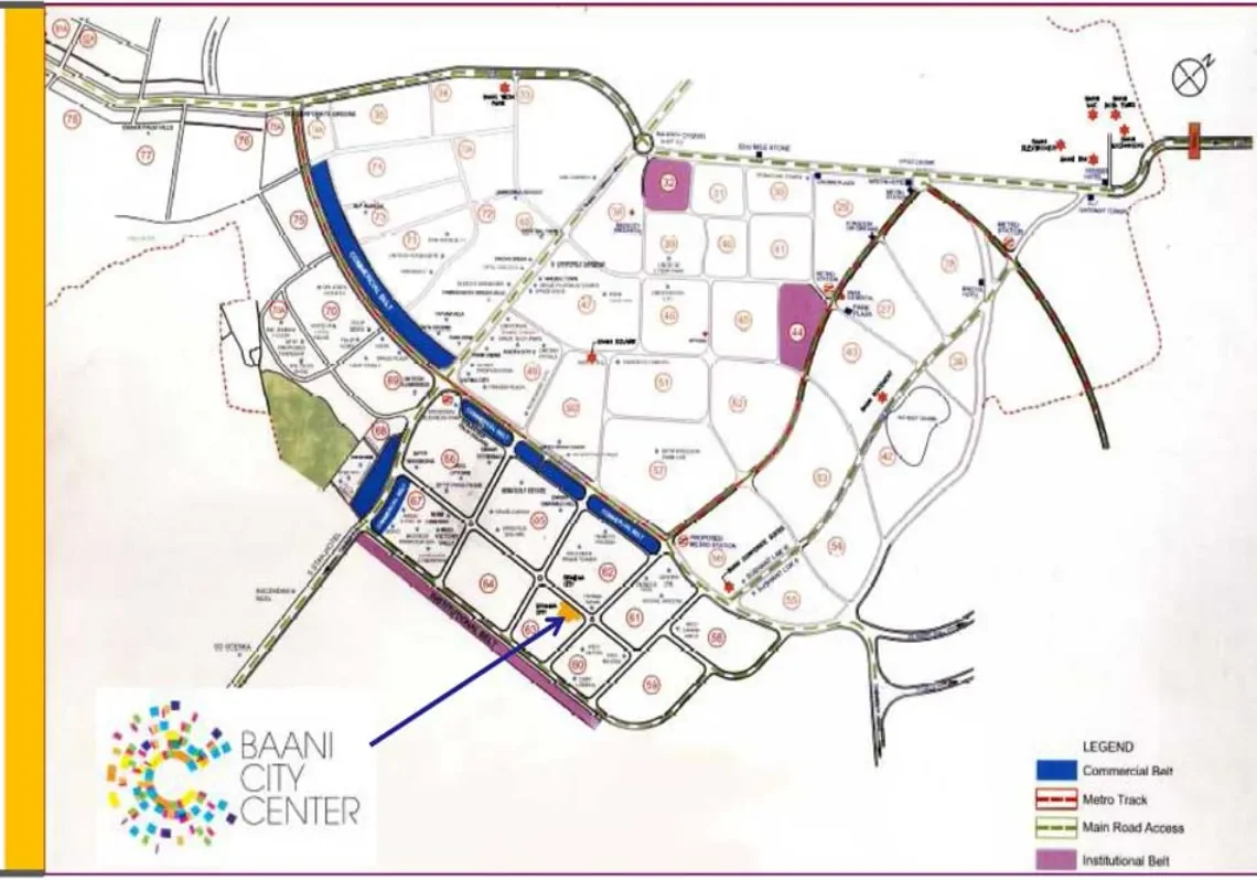 Baani City Center Location Map
