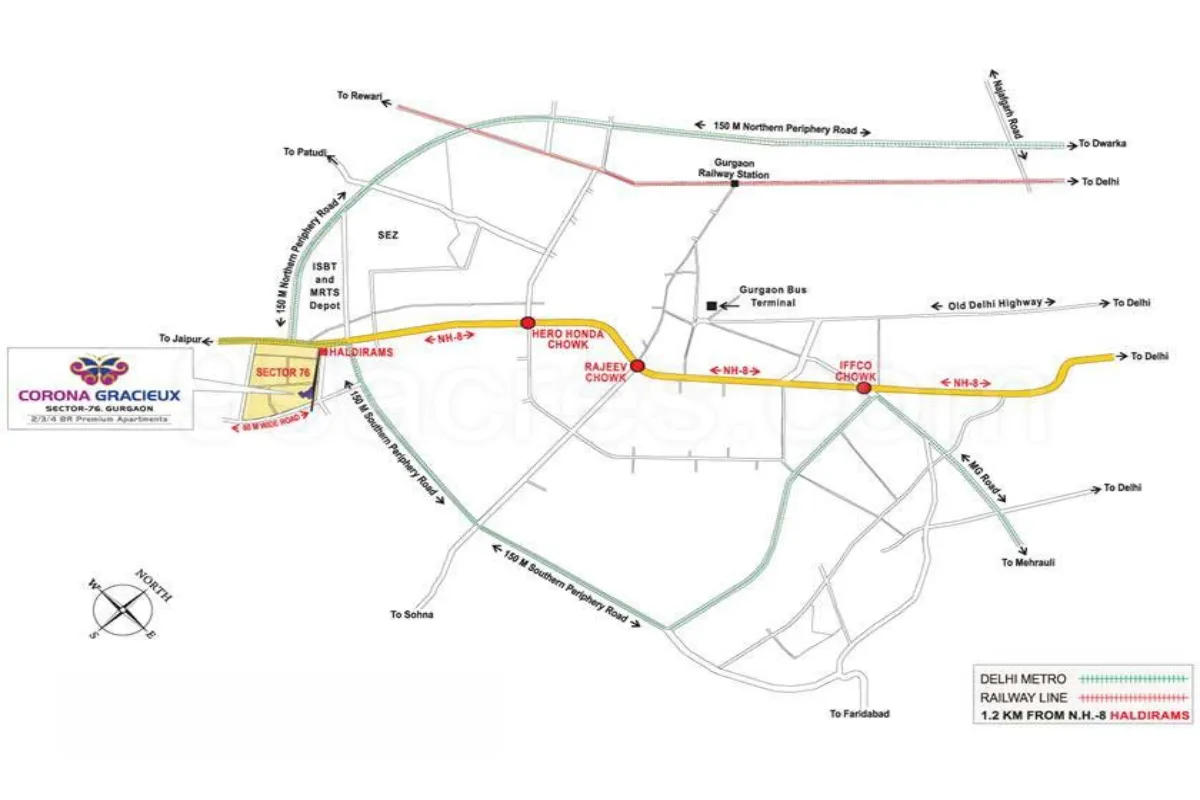Corona Gracieux Location Map